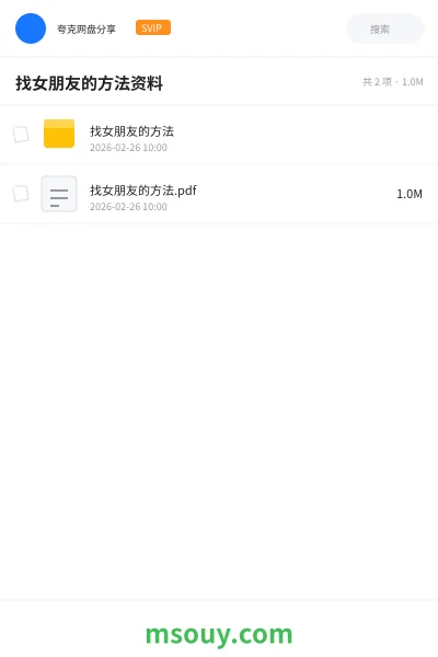 《找女朋友的方法资料》其他学习资源封面