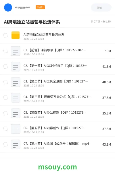 《AI跨境独立站运营与投流体系》AIGC学习资源封面
