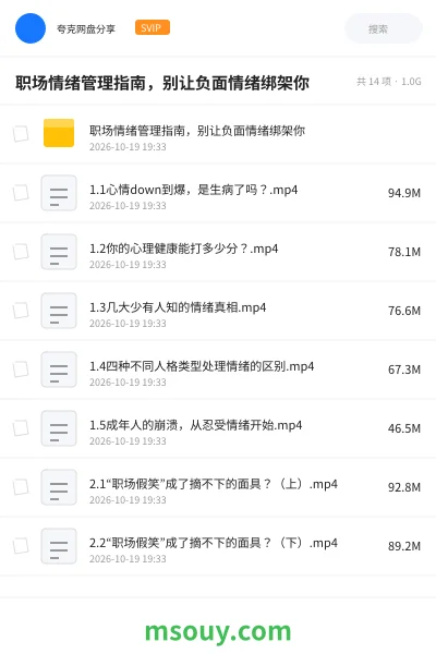 《职场情绪管理指南,别让负面情绪绑架你》教程学习资源封面