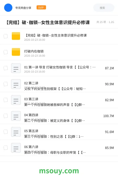《【完结】破·枷锁--女性主体意识提升必修课》教程学习资源封面
