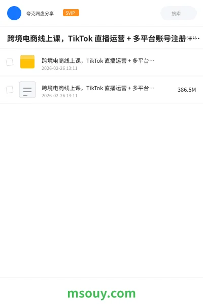 《跨境电商线上课,TikTok 直播运营 + 多平台账号注册 + PayPal 万里汇实操》AIGC学习资源封面