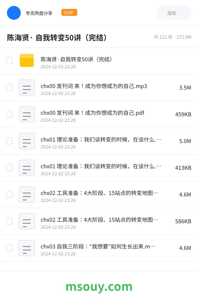 《陈海贤· 自我转变50讲(完结)》教程学习资源封面