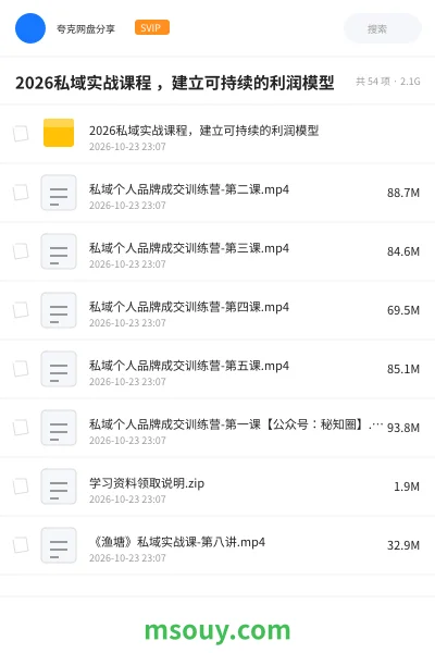 《2026私域实战课程 ,建立可持续的利润模型》AIGC学习资源封面