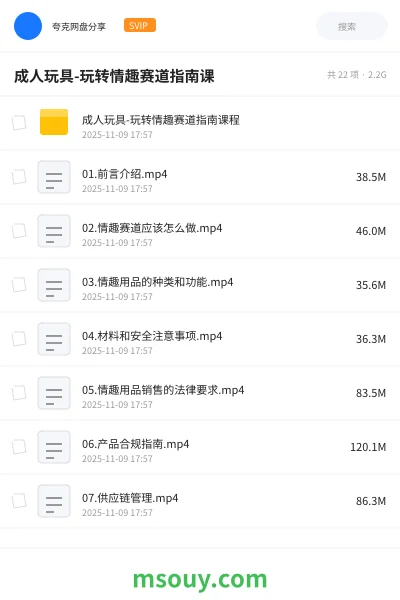 《成人玩具-玩转情趣赛道指南课》网赚学习资源封面