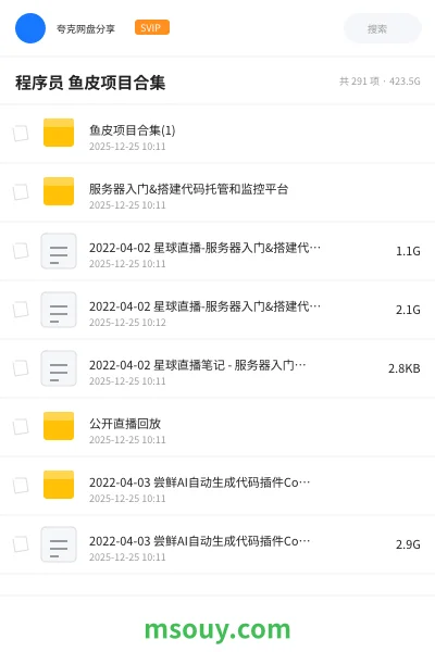 《程序员 鱼皮项目合集》教程学习资源封面