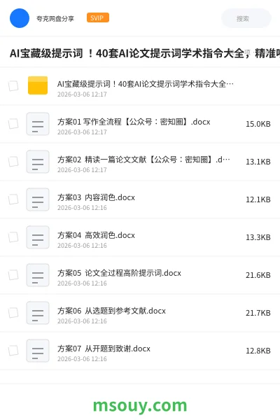 《AI宝藏级提示词 !40套AI论文提示词学术指令大全,精准喂饭指令,一键指令化论文润色、去重、优化、精读》AIGC学习资源封面