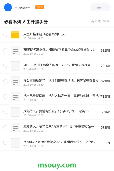 《必看系列 人生开挂手册》书刊学习资源封面