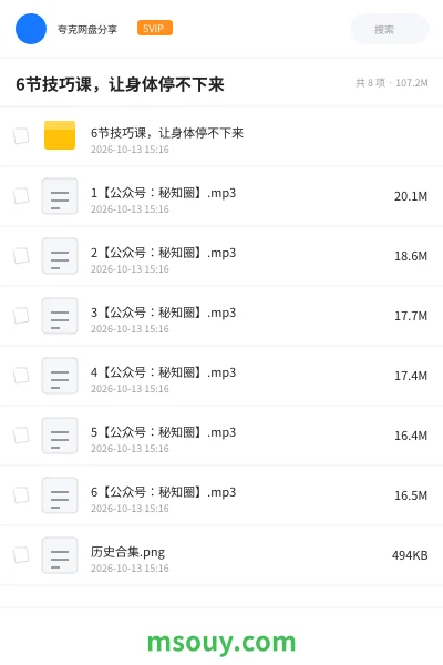 《6节技巧课,让身体停不下来》教程学习资源封面