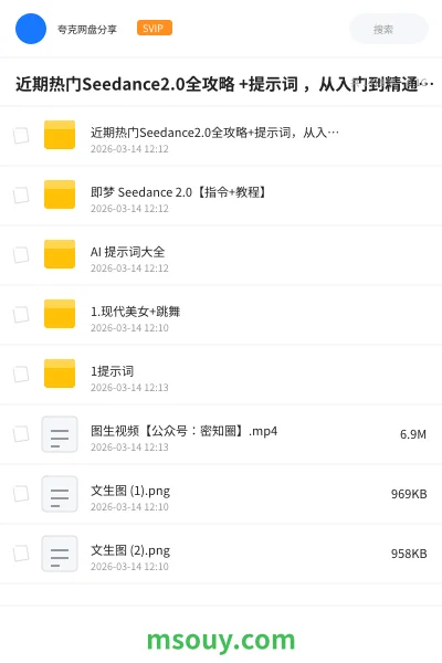 《近期热门Seedance2.0全攻略 +提示词 ,从入门到精通的完整体系》AIGC学习资源封面