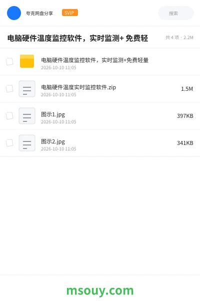 《电脑硬件温度监控软件,实时监测+ 免费轻》AIGC学习资源封面