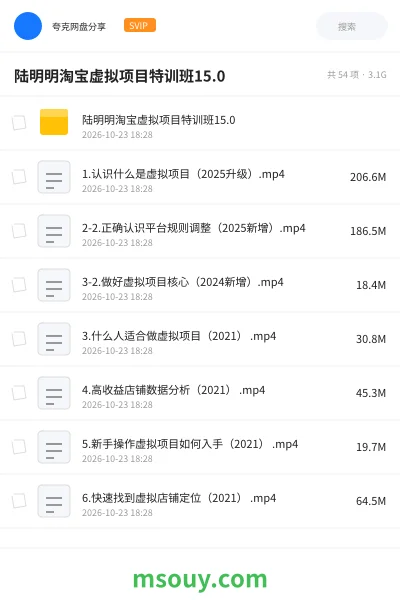《🎓陆明明淘宝虚拟项目特训班15.0》网赚学习资源封面