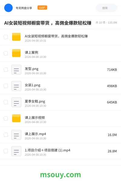 《AI女装短视频橱窗带货 ,高佣金爆款轻松赚》AIGC学习资源封面