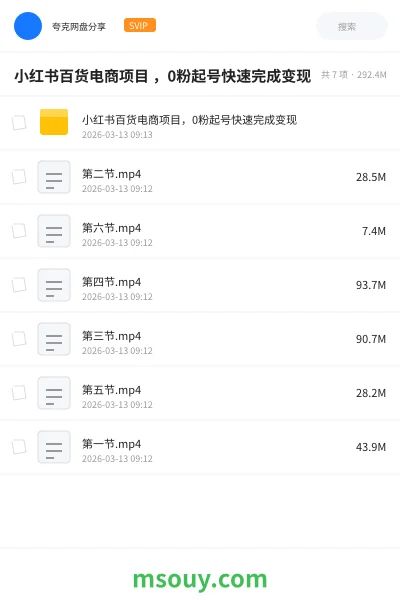 《小红书百货电商项目 ,0粉起号快速完成变现》AIGC学习资源封面