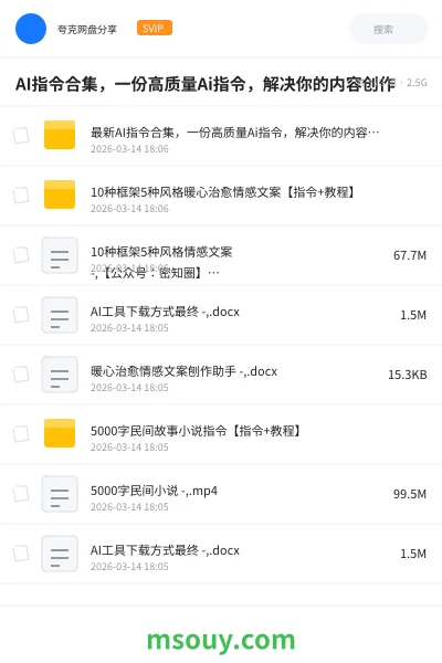 《AI指令合集,一份高质量Ai指令,解决你的内容创作》AIGC学习资源封面