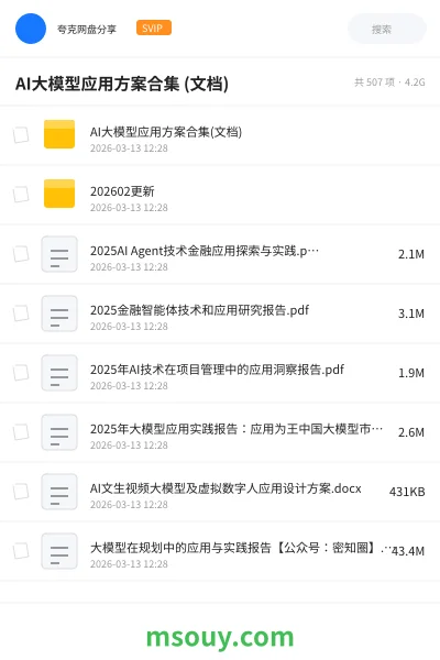 《AI大模型应用方案合集 (文档)》AIGC学习资源封面