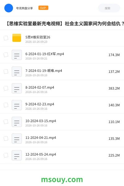 《【思维实验室最新充电视频】社会主义国家间为何会结仇?中苏交恶深层原因2026-10-23【附全系列】【长期跟踪更新】》纪录片学习资源封面