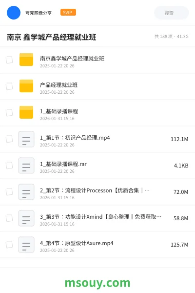 《南京 鑫学城产品经理就业班》教程学习资源封面