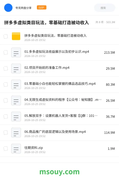 《拼多多虚拟类目玩法,零基础打造被动收入》AIGC学习资源封面