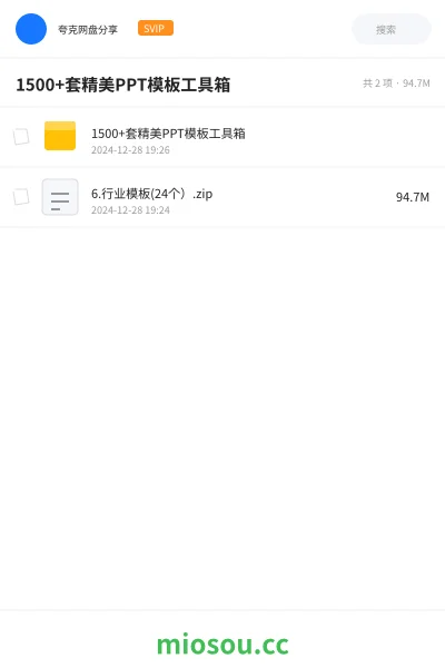 《1500+套精美PPT模板工具箱》教程网盘｜学习资源网盘