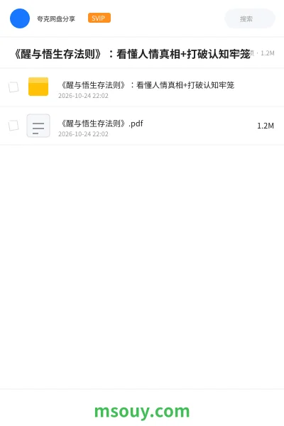 《《醒与悟生存法则》:看懂人情真相+打破认知牢笼》书刊学习资源封面