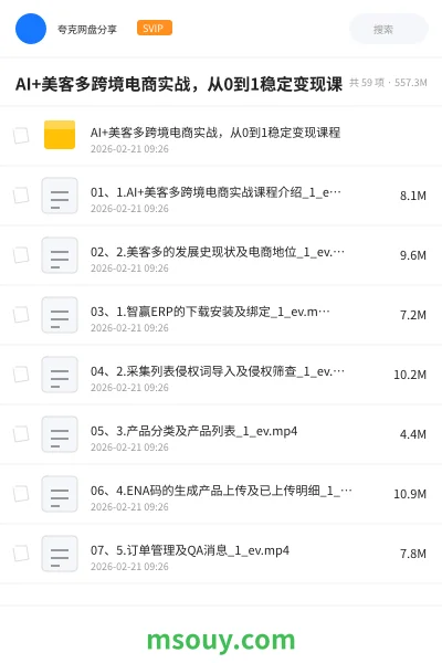 《AI+美客多跨境电商实战,从0到1稳定变现课》AIGC学习资源封面