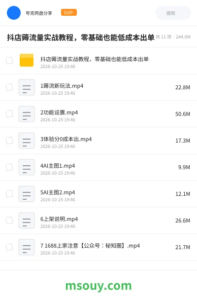 《抖店薅流量实战教程,零基础也能低成本出单》AIGC学习资源封面