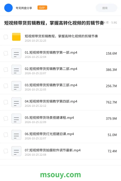 《短视频带货剪辑教程,掌握高转化视频的剪辑节奏》教程学习资源封面