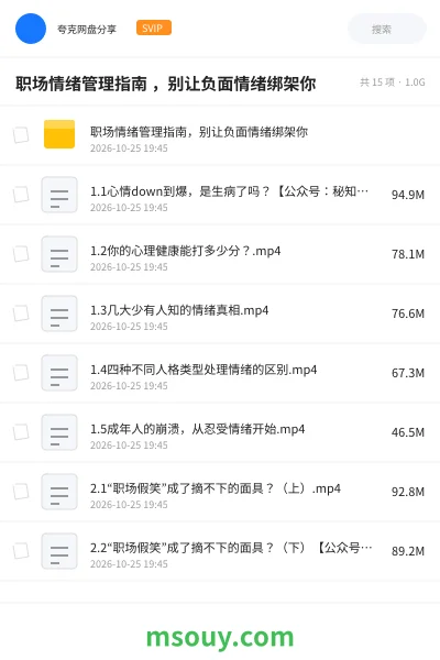 《职场情绪管理指南 ,别让负面情绪绑架你》教程学习资源封面