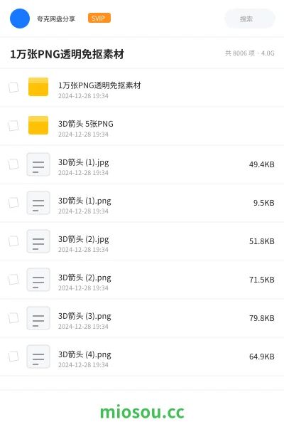 《1万张PNG透明免抠素材》教程网盘｜学习资源网盘