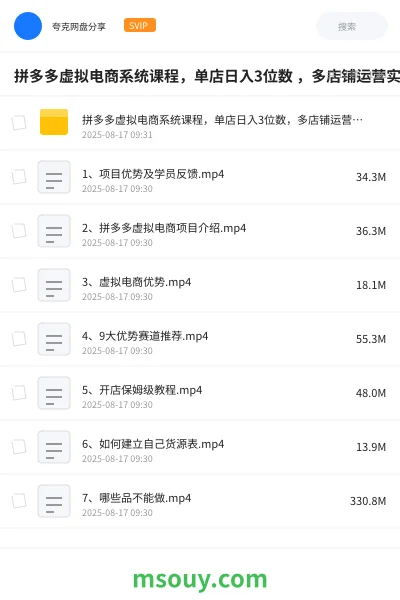 《拼多多虚拟电商系统课程,单店日入3位数 ,多店铺运营实战教学》AIGC学习资源封面