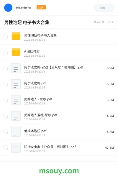 《男性泡妞 电子书大合集》书刊学习资源封面