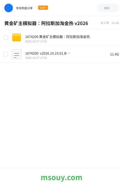 《黄金矿主模拟器:阿拉斯加淘金热 v2026》游戏学习资源封面