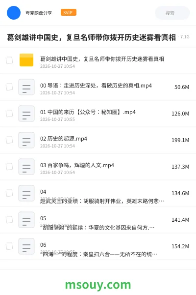 《葛剑雄讲中国史,复旦名师带你拨开历史迷雾看真相》纪录片学习资源封面