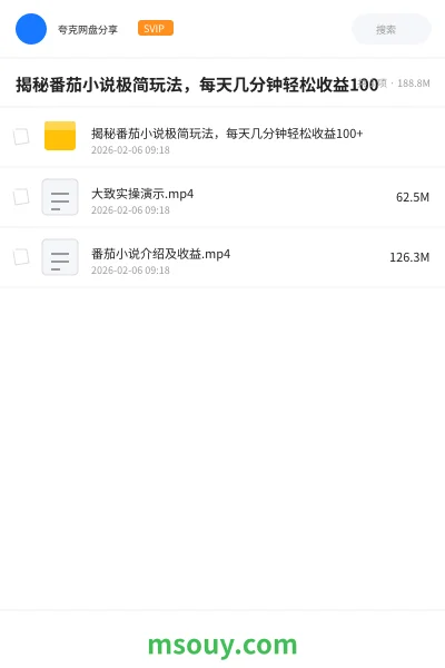 《揭秘番茄小说极简玩法,每天几分钟轻松收益100》网赚学习资源封面