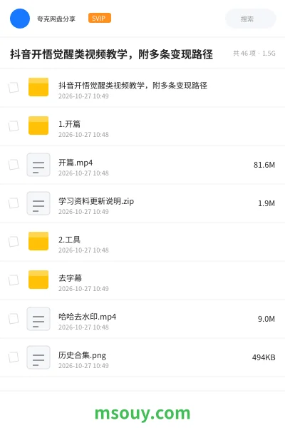 《抖音开悟觉醒类视频教学,附多条变现路径》AIGC学习资源封面
