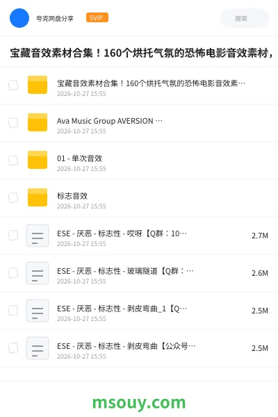 《宝藏音效素材合集!160个烘托气氛的恐怖电影音效素材,全部中文分类Cinematic Horror Sound Effects》音乐学习资源封面