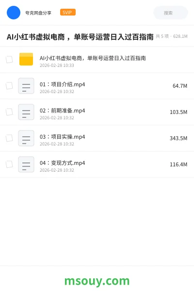 《AI小红书虚拟电商 ,单账号运营日入过百指南》AIGC学习资源封面