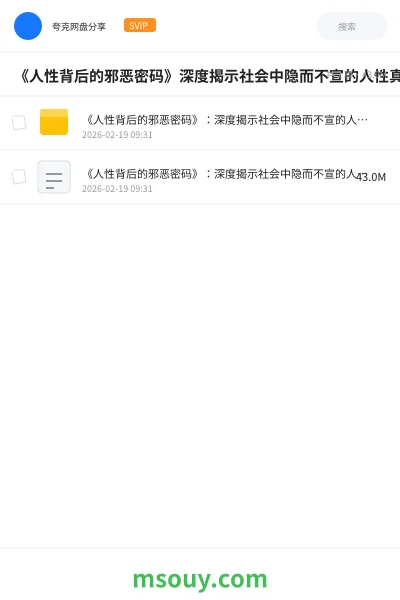 《《人性背后的邪恶密码》深度揭示社会中隐而不宣的人性真相》其他学习资源封面