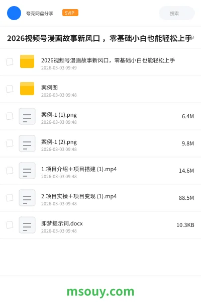 《2026视频号漫画故事新风口 ,零基础小白也能轻松上手》AIGC学习资源封面