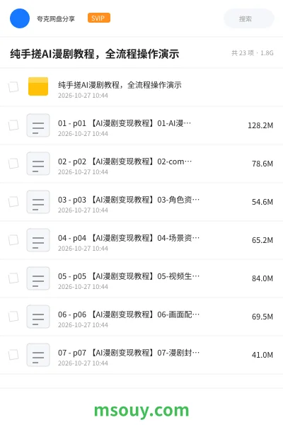 《纯手搓AI漫剧教程,全流程操作演示》AIGC学习资源封面