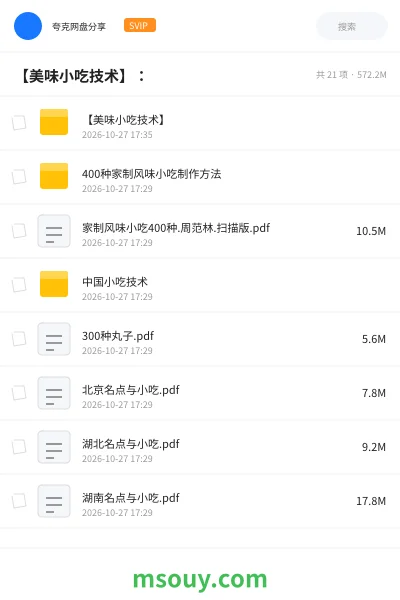 《【美味小吃技术】:》教程学习资源封面
