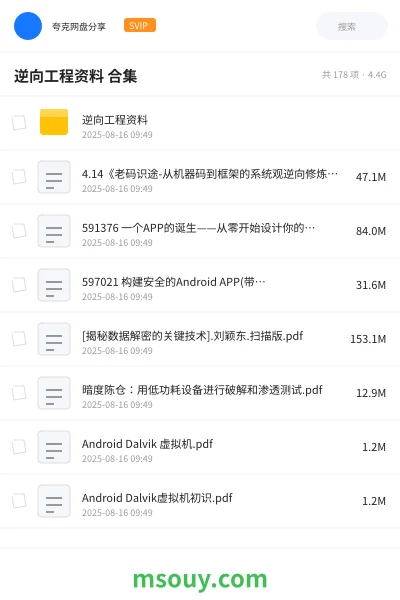 《逆向工程资料 合集》编程学习资源封面