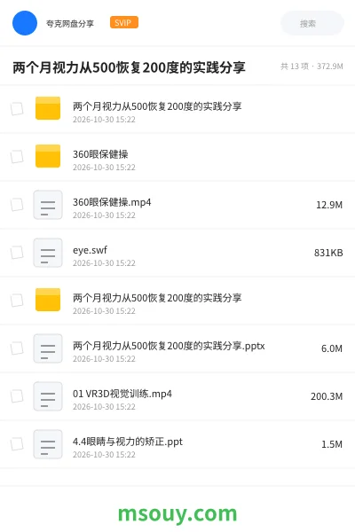 《📁两个月视力从500恢复200度的实践分享》教程学习资源封面