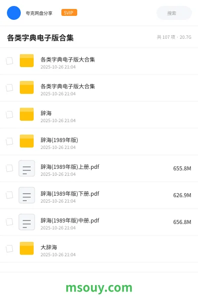 《各类字典电子版合集》书刊学习资源封面