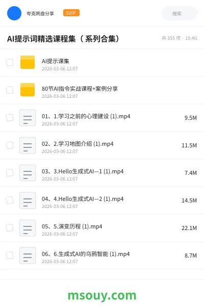 《AI提示词精选课程集( 系列合集)》AIGC学习资源封面