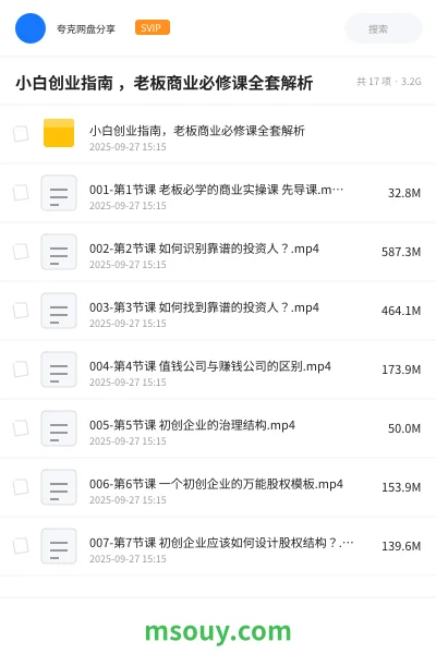 《小白创业指南 ,老板商业必修课全套解析》教程学习资源封面
