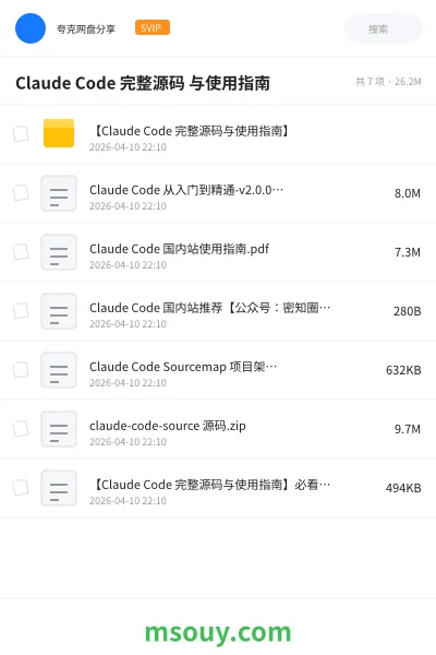 《Claude Code 完整源码 与使用指南》AIGC学习资源封面