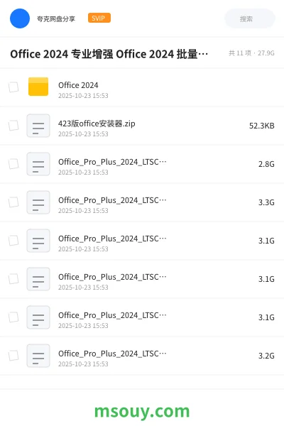 《Office 2024 专业增强 Office 2024 批量许可版》软件学习资源封面