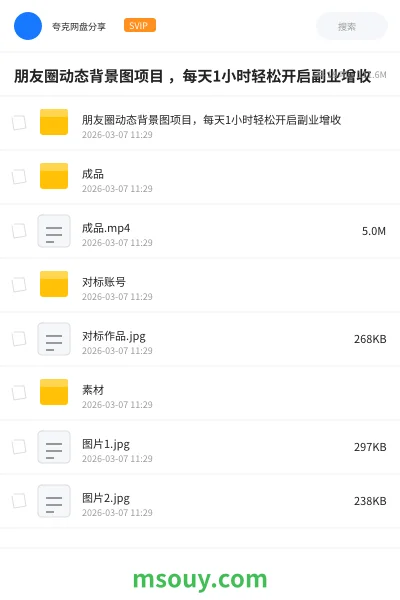 《朋友圈动态背景图项目 ,每天1小时轻松开启副业增收》网赚学习资源封面