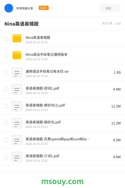 《📝Nina英语易错题》英语学习资源封面